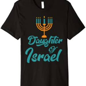 Hebrew Israelite Clothing Daughter of Israel Menorah Gift Premium T-Shirt