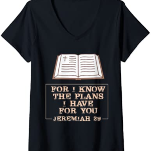 Womens Hebrew Israelite Clothing I Know the Plans I Have for You V-Neck T-Shirt
